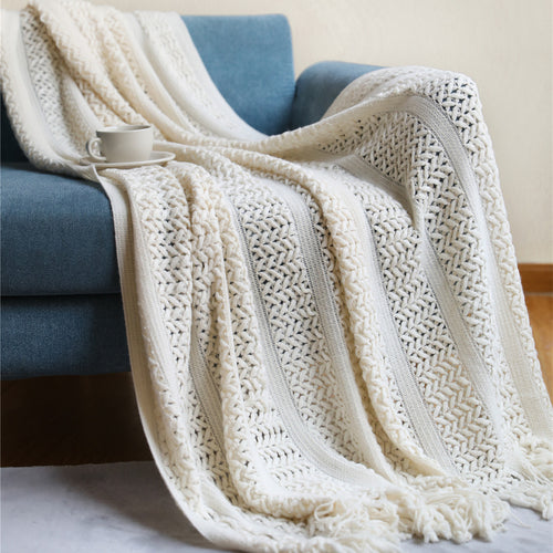 Nordic Knitted Throw Blanket