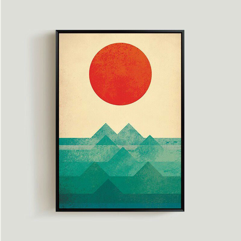 Nordic Modern Abstract Sunrise Artwork